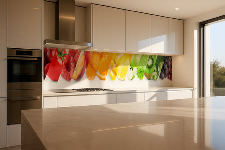 Küchenrückwand Obst und Gemüse Farbmix