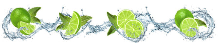 Küchenrückwand Minze & Limette