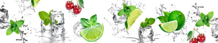 Küchenrückwand Limette Minze Eis