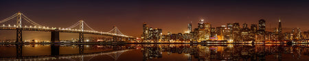 Küchenrückwand Skyline bei Nacht