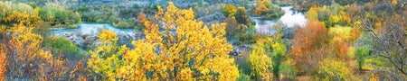 Küchenrückwand Herbstlandschaft am Fluss