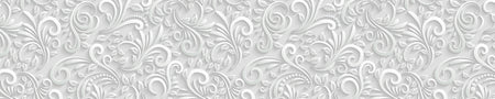 Küchenrückwand Weißes Ornament