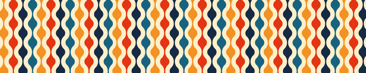 Küchenrückwand Retro Wellen