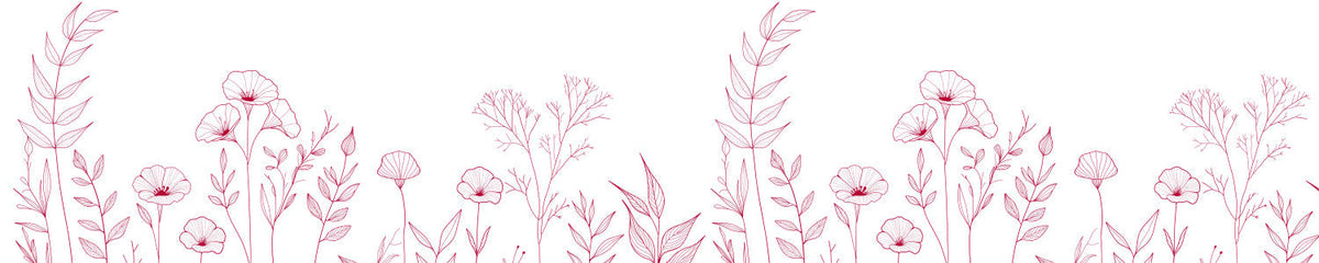Küchenrückwand Line Art Blumenmotiv