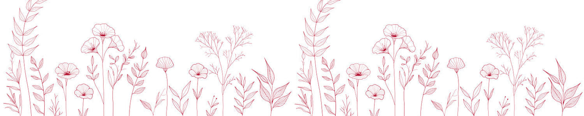 Küchenrückwand Minimalistische Blumenzeichnung