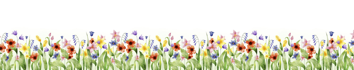 Küchenrückwand Aquarell Blumenwiese