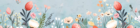 Küchenrückwand Blumen Aquarell