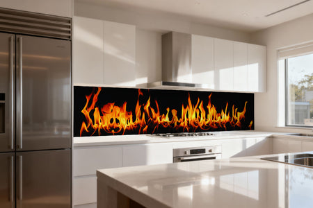 Küchenrückwand Feuer Flammen Design