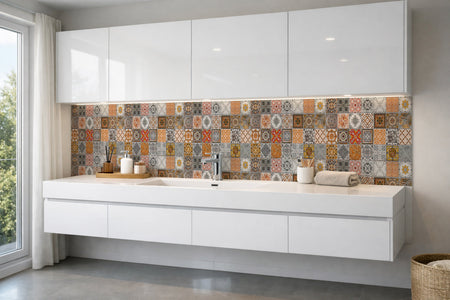 Waschbeckenrückwand Patchwork