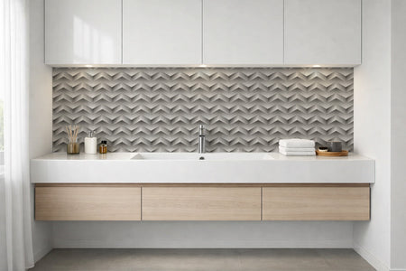 Waschbeckenrückwand Steinoptik