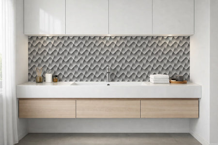 Waschbeckenrückwand Steinoptik