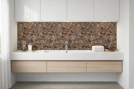 Waschbeckenrückwand Steinoptik