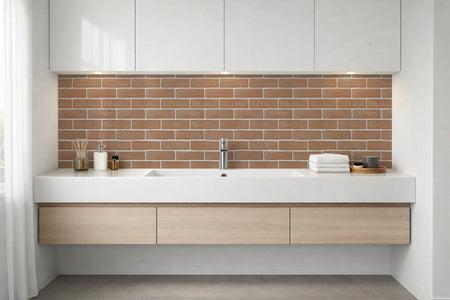 Waschbeckenrückwand Steinoptik