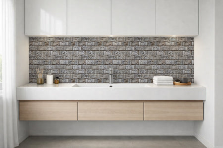 Waschbeckenrückwand Steinoptik