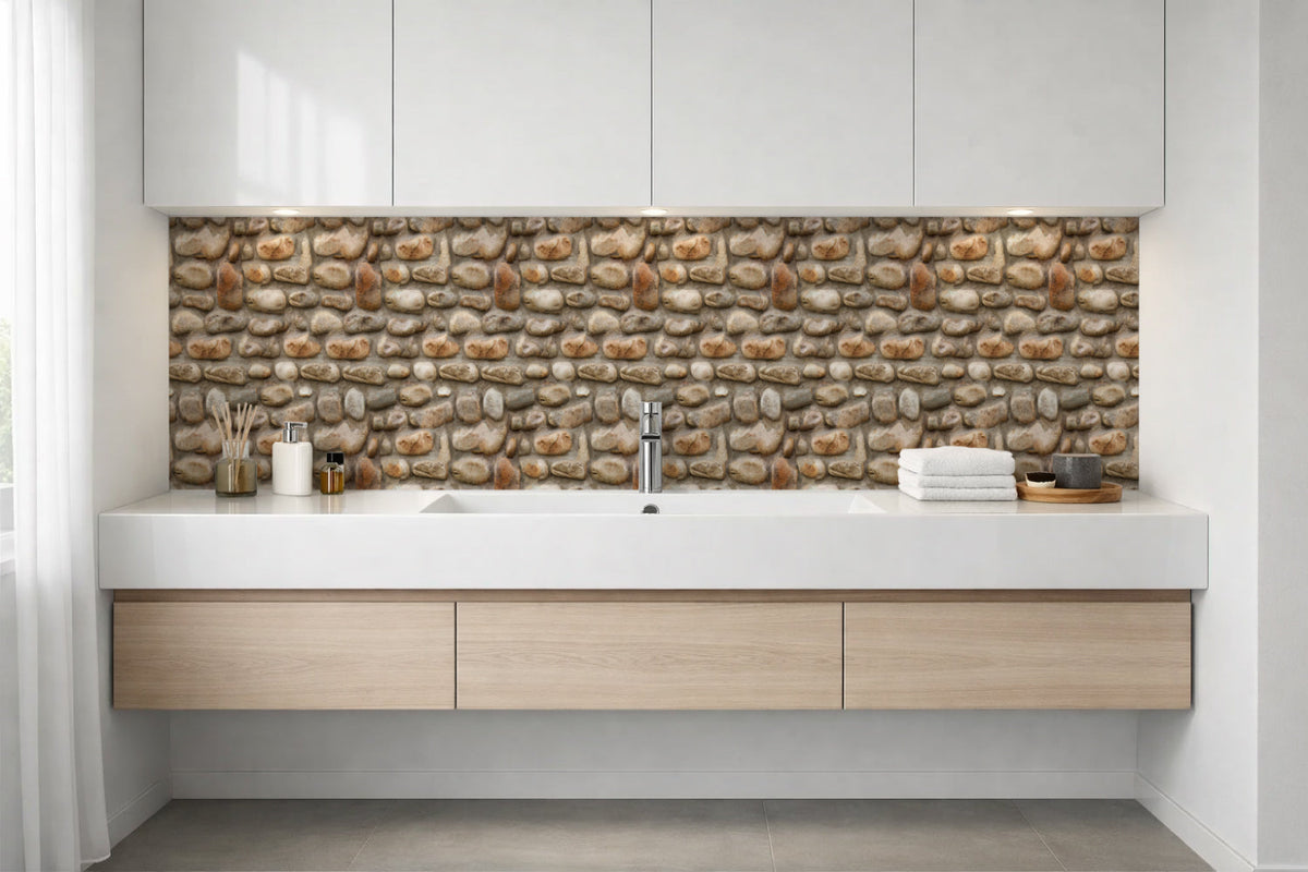 Waschbeckenrückwand Steinoptik