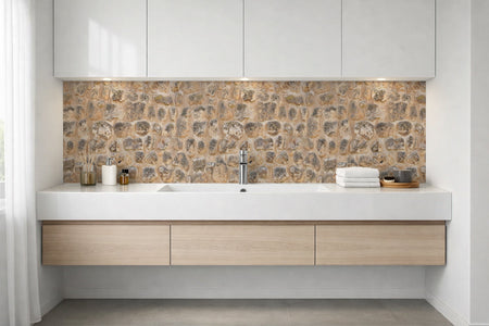 Waschbeckenrückwand Steinoptik