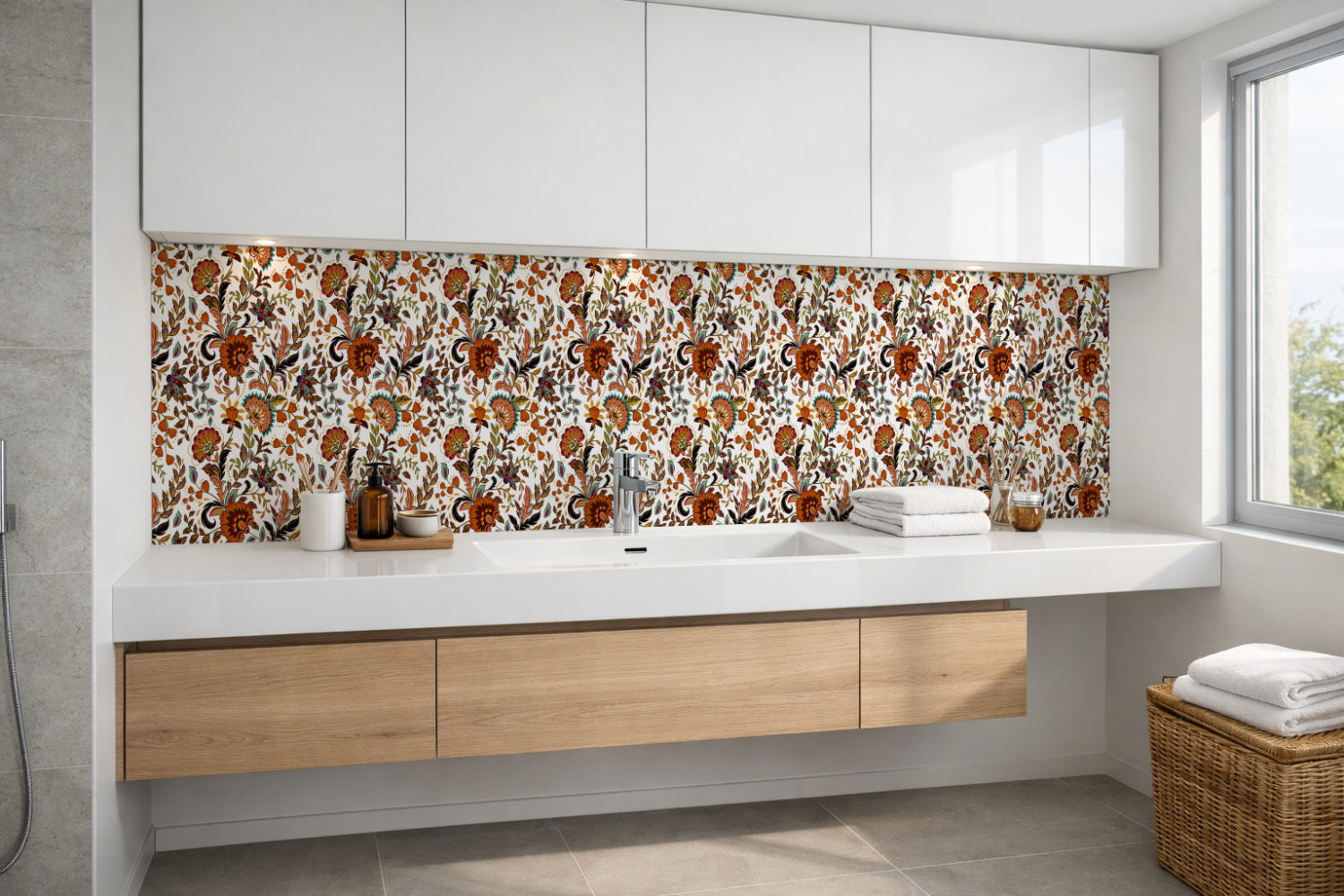 Waschbeckenrückwand Patchwork