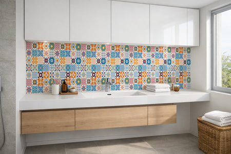 Waschbeckenrückwand Patchwork