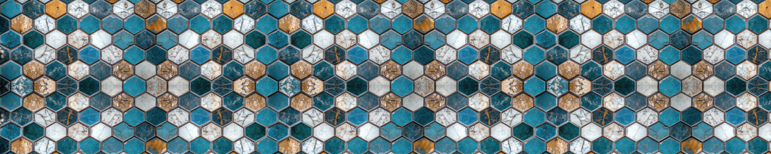 Waschbeckenrückwand Fliesenoptik