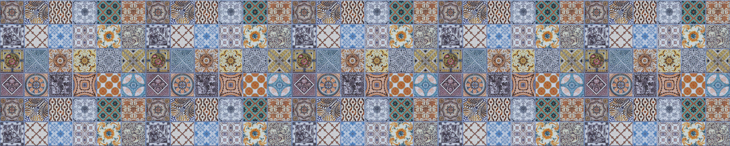 Waschbeckenrückwand Patchwork