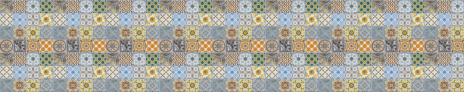Waschbeckenrückwand Patchwork