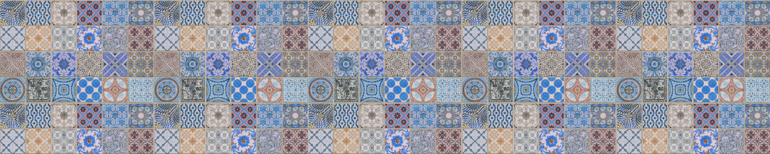 Waschbeckenrückwand Patchwork