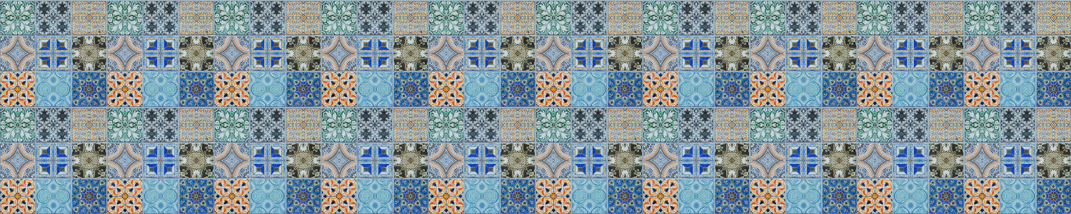 Waschbeckenrückwand Patchwork