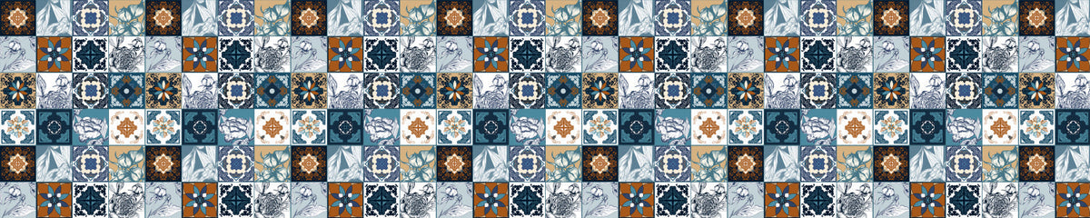 Badrückwand Patchwork