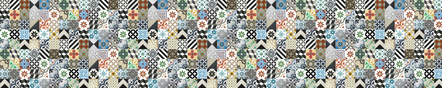 Badrückwand Patchwork