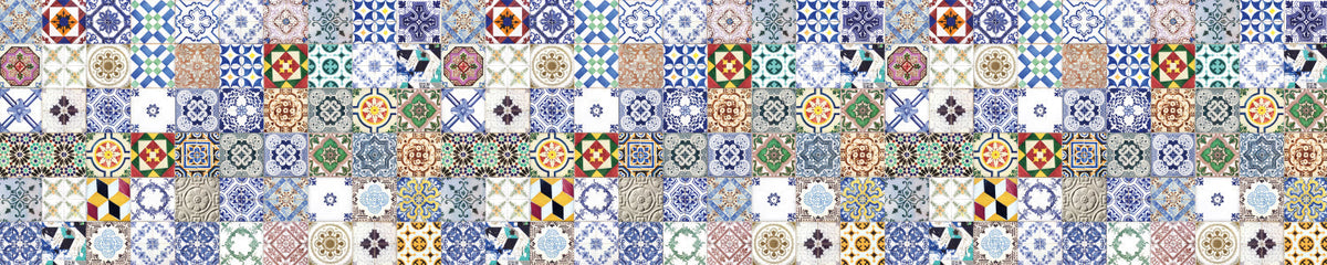 Waschbeckenrückwand Patchwork