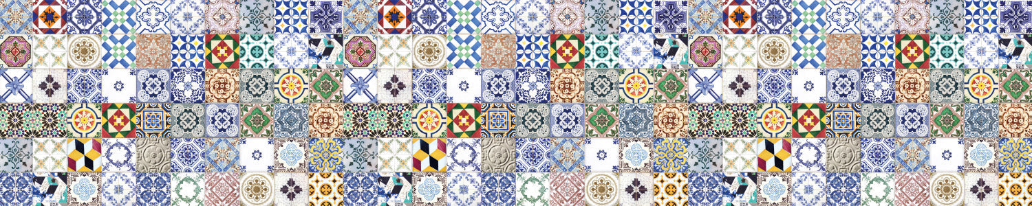 Waschbeckenrückwand Patchwork