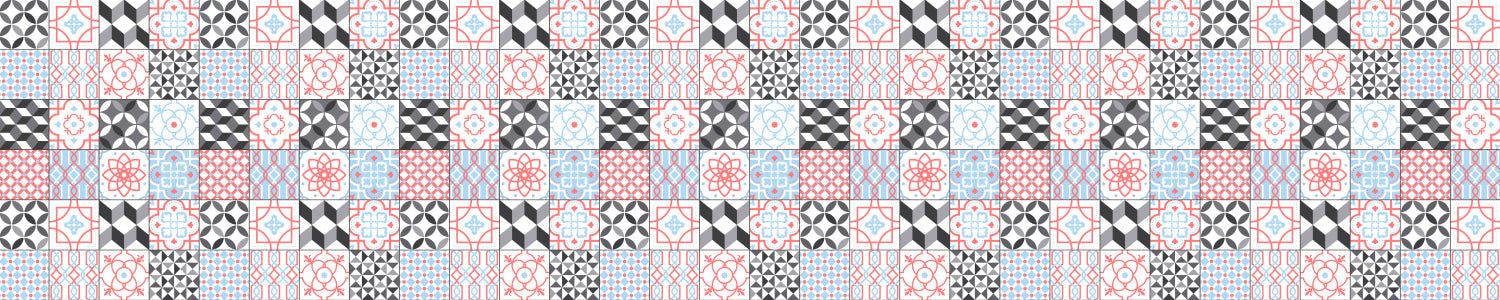 Badrückwand Patchwork