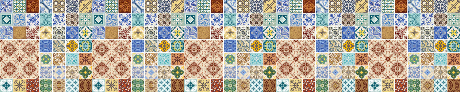Badrückwand Patchwork