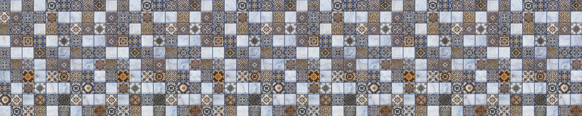 Badrückwand Patchwork