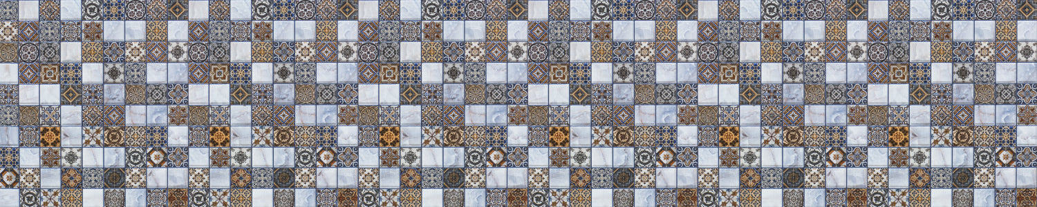 Badrückwand Patchwork