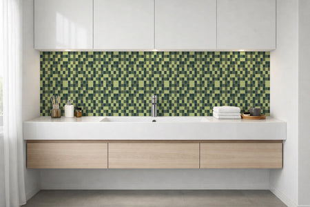 Waschbeckenrückwand Fliesenoptik