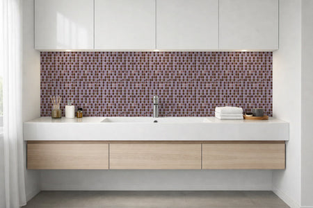 Waschbeckenrückwand Fliesenoptik