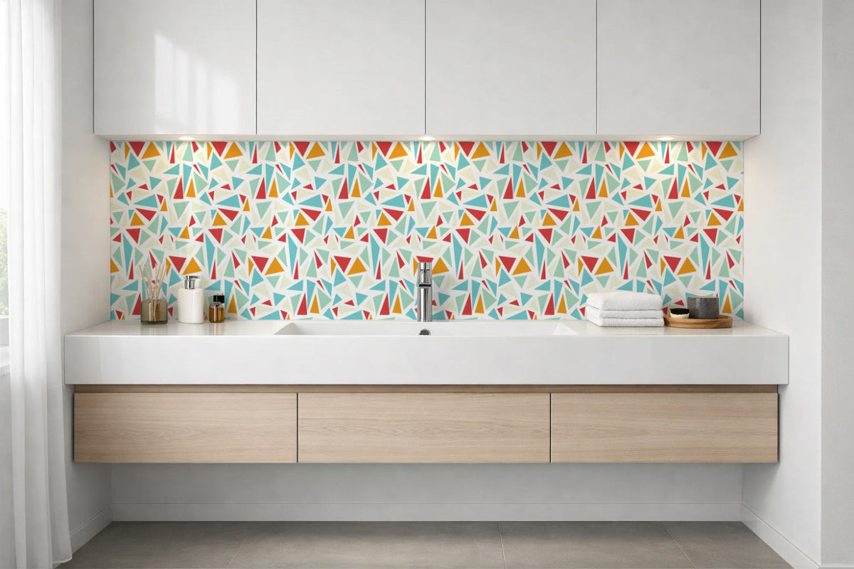Waschbeckenrückwand Fliesenoptik