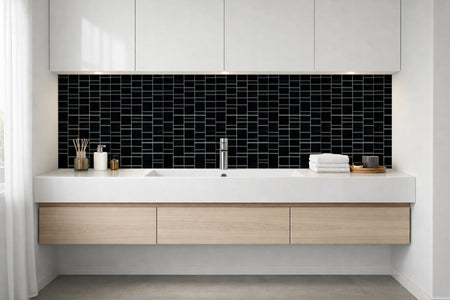 Waschbeckenrückwand Fliesenoptik