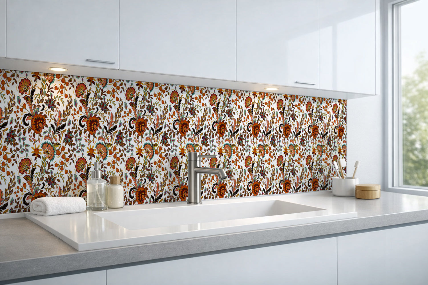 Waschbeckenrückwand Patchwork