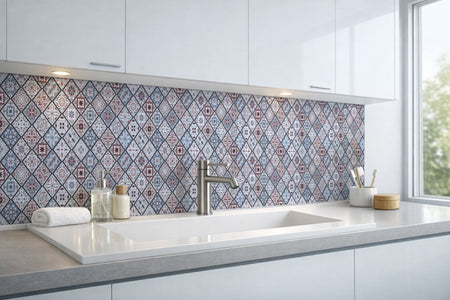 Waschbeckenrückwand Patchwork