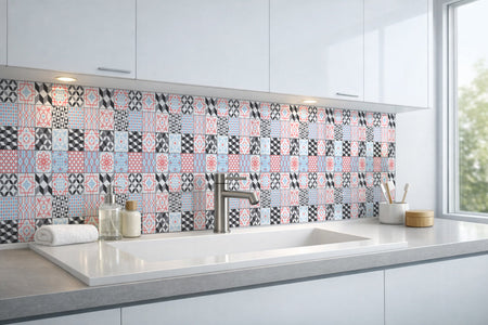 Waschbeckenrückwand Patchwork