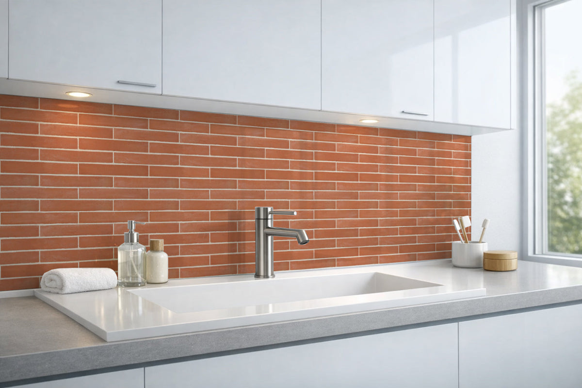 Waschbeckenrückwand Steinoptik