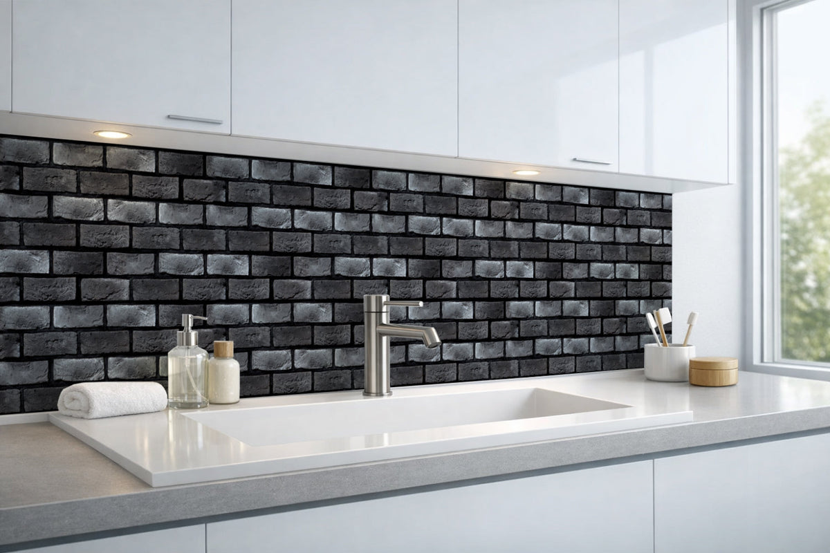 Waschbeckenrückwand Steinoptik