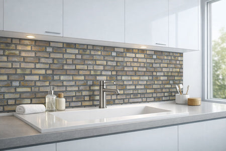 Waschbeckenrückwand Steinoptik