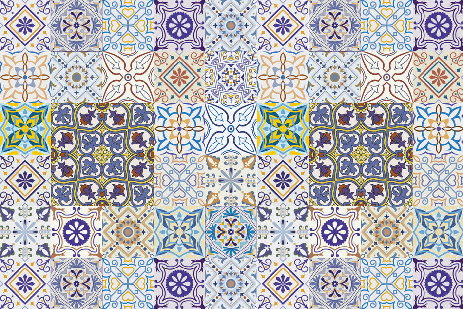 Waschbeckenrückwand Patchwork