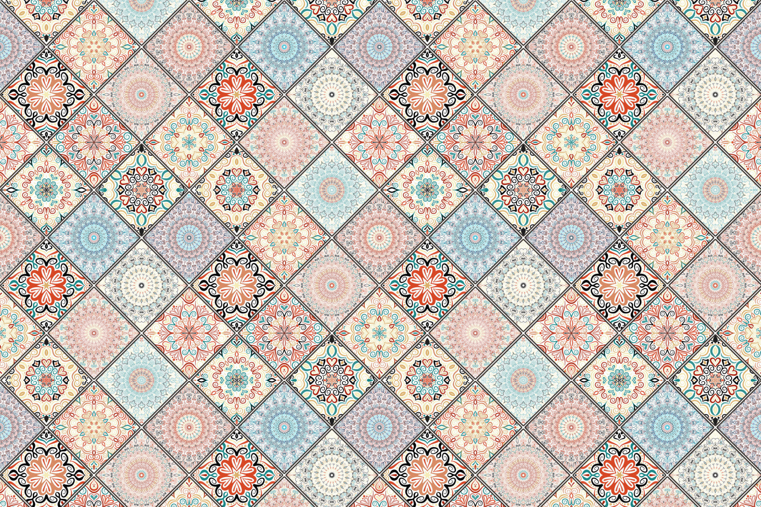 Waschbeckenrückwand Patchwork