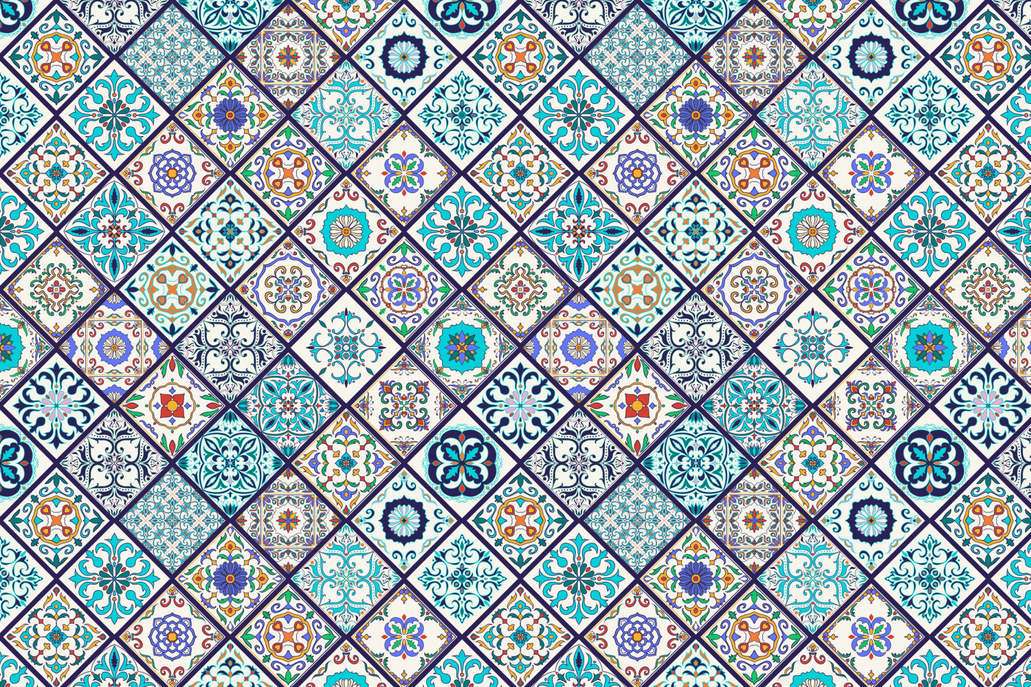 Waschbeckenrückwand Patchwork