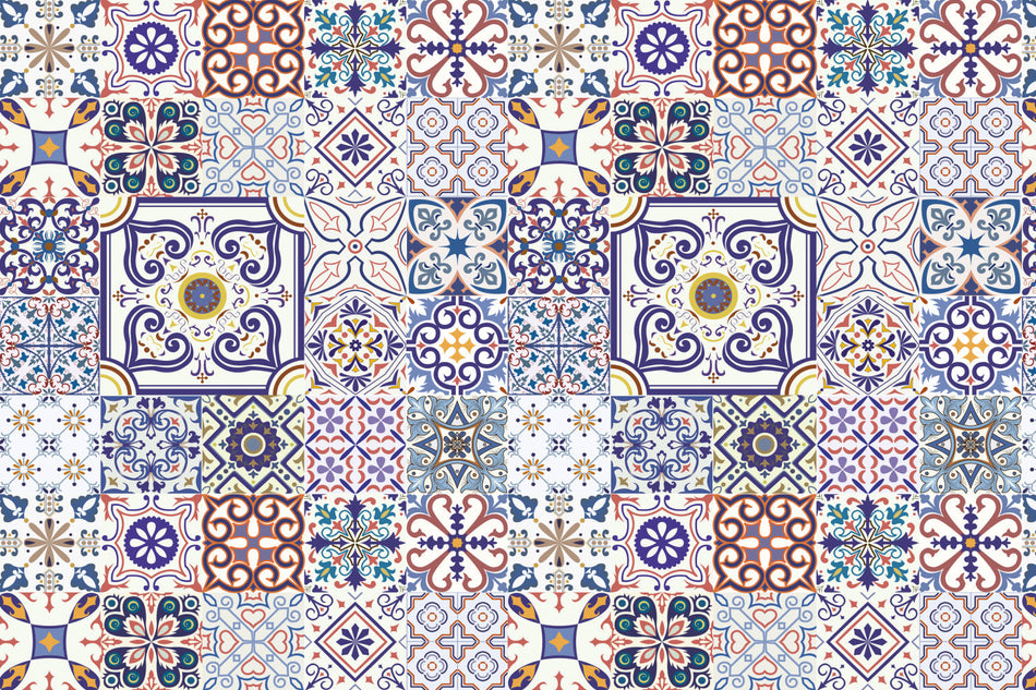 Waschbeckenrückwand Patchwork