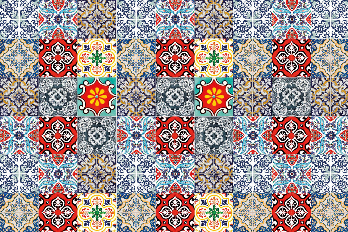 Waschbeckenrückwand Patchwork